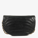 Chanel Small Half-Moon Flap Bag Black Quilted Lambskin&nbsp;