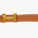 Hermes 24mm Box Togo Svart Guld H Bälte 