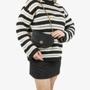 Chanel Small Half-Moon Flap Bag Black Quilted Lambskin&nbsp;