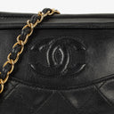 Chanel Vintage Camera Tassel Bag CC Front Pocket Black Quilted Lambskin