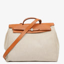 Hermes Herbag Natural Toile Vache Hunter MM 2 In 1 Bag