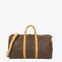 Louis Vuitton Keepall 50 Bandoulière Monogram Canvas Travel Bag