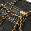 Chanel Vintage Camera Tassel Bag CC Front Pocket Black Quilted Lambskin