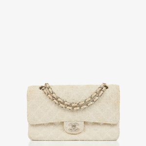 Chanel Quilted Tweed Medium Double Flap Bag