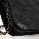 Chanel Classic Full Flap Bag Navy Quilted Lambskin 24K Gold-Plated Hardware