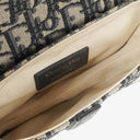 Christian Dior Small Blue Oblique Trotter Saddle Bag
