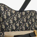 Christian Dior Small Blue Oblique Trotter Saddle Bag