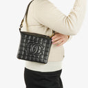 Chanel Lambskin Black Chocolate Bar Shoulder Bag