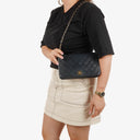 Chanel Classic Full Flap Bag Navy Quilted Lambskin 24K Gold-Plated Hardware