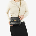 Chanel Black Quilted Lambskin Vintage Mini Trapeze Classic Single Flap Bag