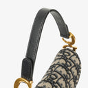 Christian Dior Small Blue Oblique Trotter Saddle Bag