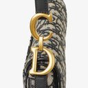 Christian Dior Small Blue Oblique Trotter Saddle Bag