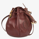 Sac en cuir bordeaux Must De Cartier