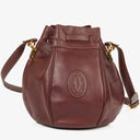 Sac en cuir bordeaux Must De Cartier