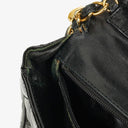 Chanel Small Black Patent Leather Full Flap Bag