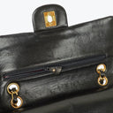 Chanel Vintage Small Classic Double Flap Bag Black Quilted Leather 24K Gold-Plated Hardware