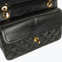 Chanel Vintage Small Classic Double Flap Bag Black Quilted Leather 24K Gold-Plated Hardware