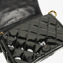 Chanel Small Black Patent Leather Full Flap Bag