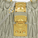 Miu Miu Mint Matelasse Leather Tote Bag