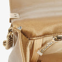 Chanel Large Boy Gold Metalic Quilted Flap Bag With Aged Gold Hardware