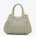 Miu Miu Mint Matelasse Leather Tote Bag