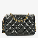 Chanel Small Black Patent Leather Full Flap Bag