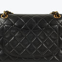 Chanel Vintage Small Classic Double Flap Bag Black Quilted Leather 24K Gold-Plated Hardware