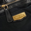 Miu Miu Vitello Black Satchel Bag