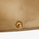Chanel Large Boy Gold Metalic Quilted Flap Bag With Aged Gold Hardware