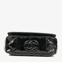 Chanel Small Black Patent Leather Full Flap Bag