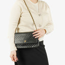 Chanel Diagonal Medium Classic Black Quilted Lambskin Single Flap Bag With 24K Gold-Plated Hardware