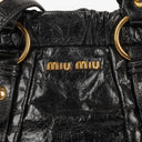 Miu Miu Vitello Black Satchel Bag