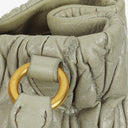 Miu Miu Mint Matelasse Leather Tote Bag