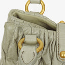 Miu Miu Mint Matelasse Leather Tote Bag