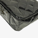Chanel Small Black Patent Leather Full Flap Bag