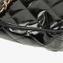 Chanel Small Black Patent Leather Full Flap Bag