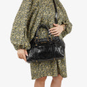 Miu Miu Vitello Black Satchel Bag