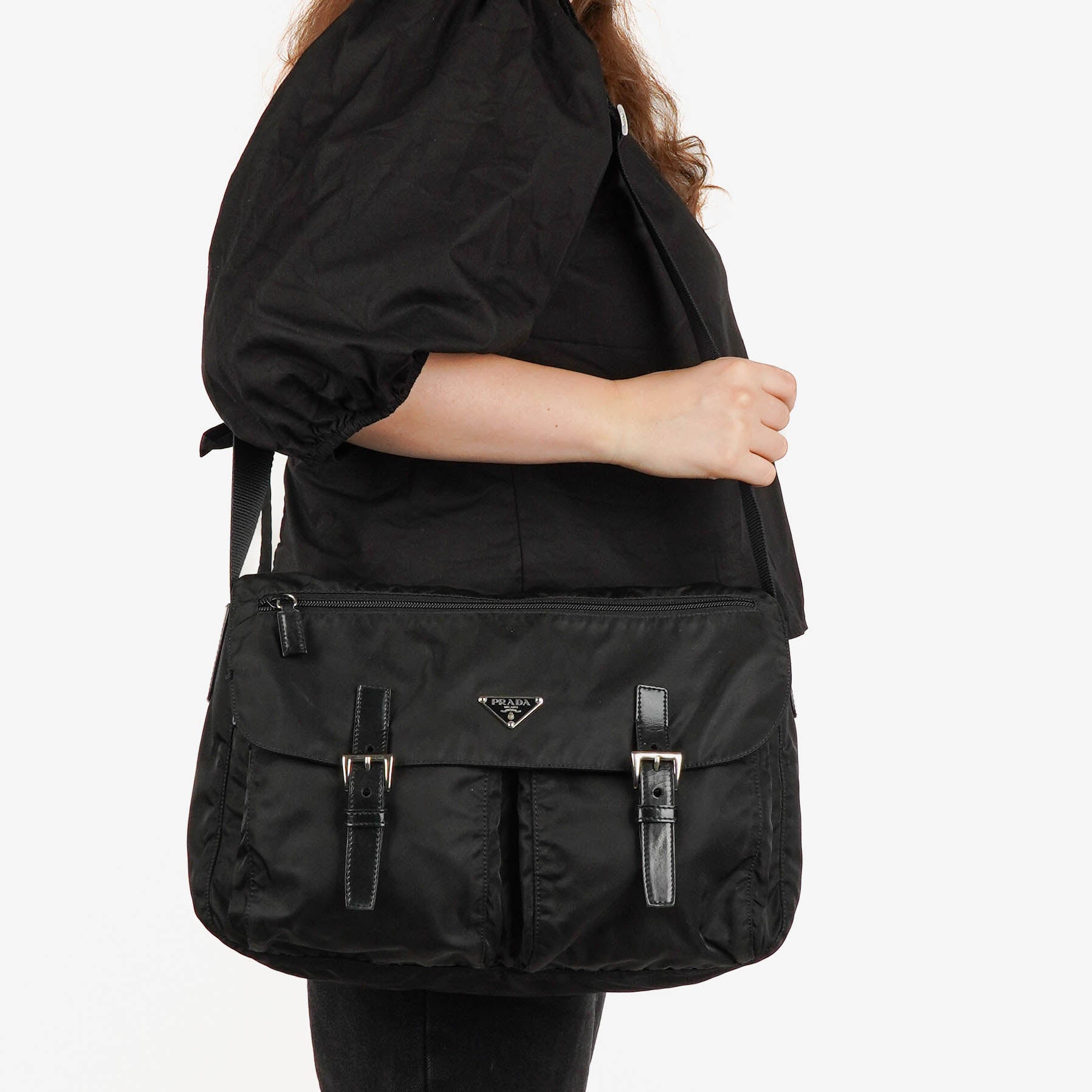 Prada Vela Sport Nylon Shoulder Bag