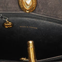 Chanel Quilted Black Patent Leather CC Shoulder Bag