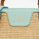 Gucci Woven Straw and Leather Bamboo Shopper Tote Bag