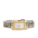 Gucci 8600L Guccissima Rectangular Two-Tone Stainless Steel Watch