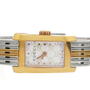 Gucci 8600L Guccissima Rectangular Two-Tone Stainless Steel Watch