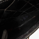 Chanel Quilted Black Patent Leather CC Shoulder Bag