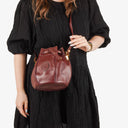 Sac en cuir bordeaux Must De Cartier