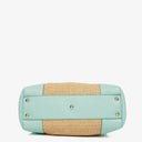 Gucci Woven Straw and Leather Bamboo Shopper Tote Bag