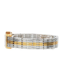 Gucci 8600L Guccissima Rectangular Two-Tone Stainless Steel Watch