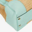 Gucci Woven Straw and Leather Bamboo Shopper Tote Bag