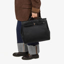 Hermes Herbag Noir Canvas Vache Hunter MM 2 In 1 Bag