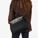 Hermes Herbag Noir Canvas Vache Hunter MM 2 In 1 Bag
