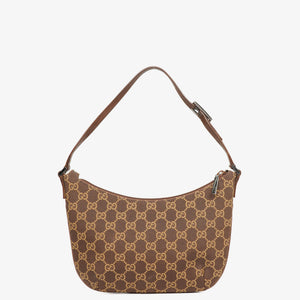 Gucci Brown Pochette GG Canvas Shoulder Bag